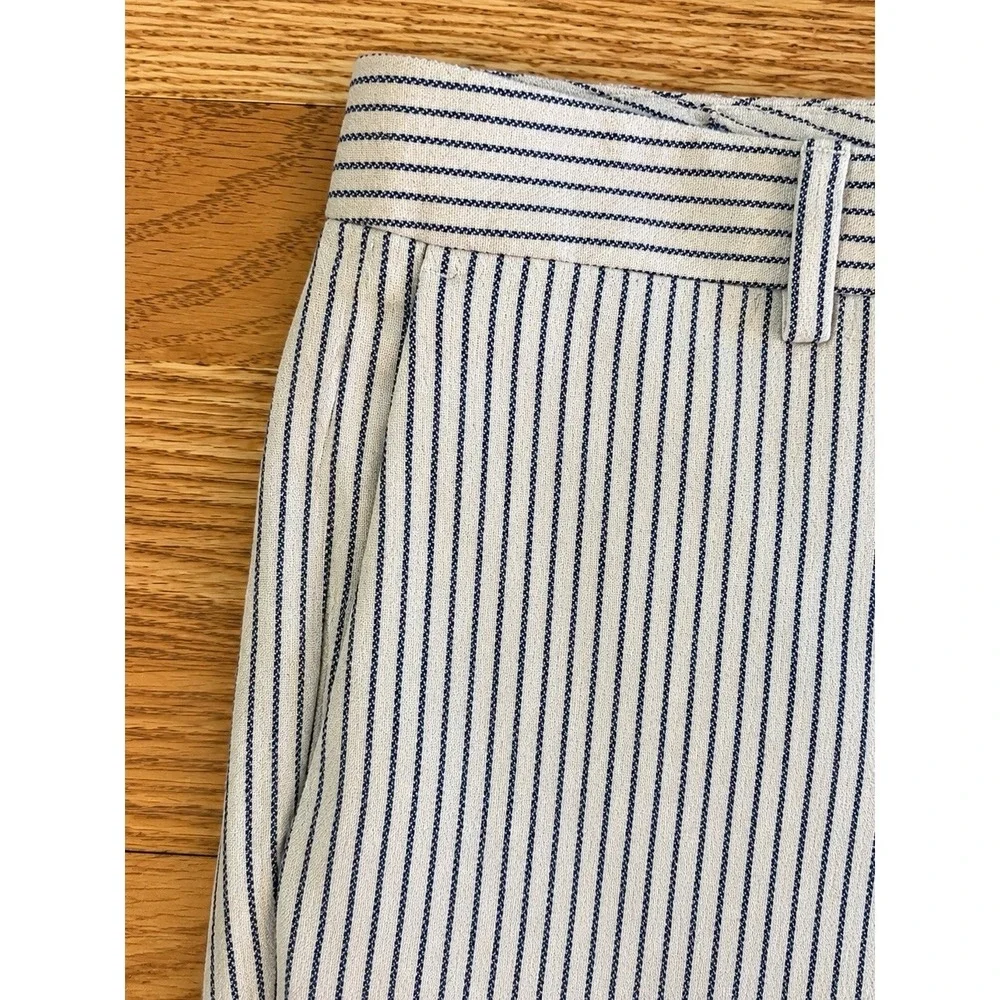 Bonobos Tailored Trousers 29x30 Ivory Navy Stripe Italian Fabric Slim Summer